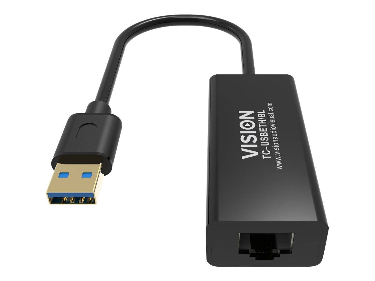 Vision TC-USBETH/BL - Netzwerkadapter - USB 2.0