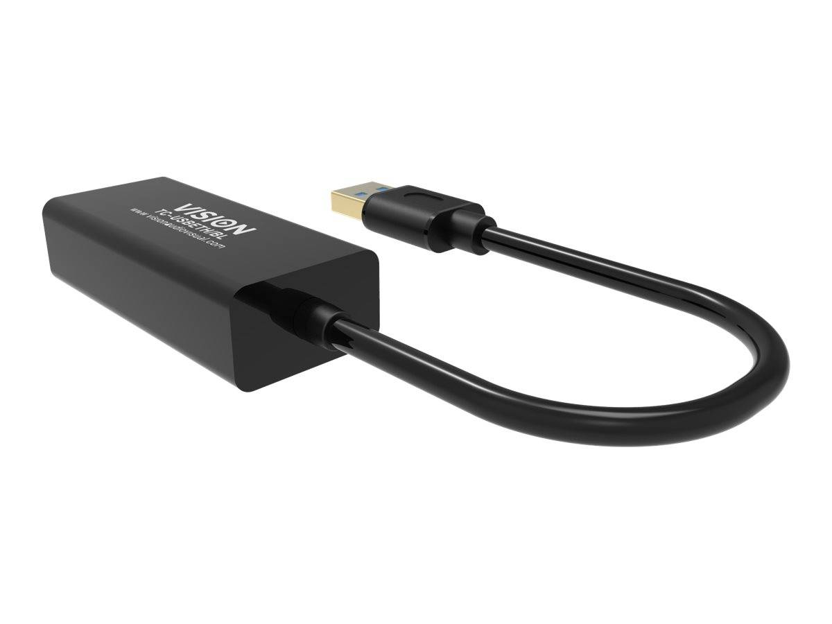 Vision TC-USBETH/BL - Netzwerkadapter - USB 2.0