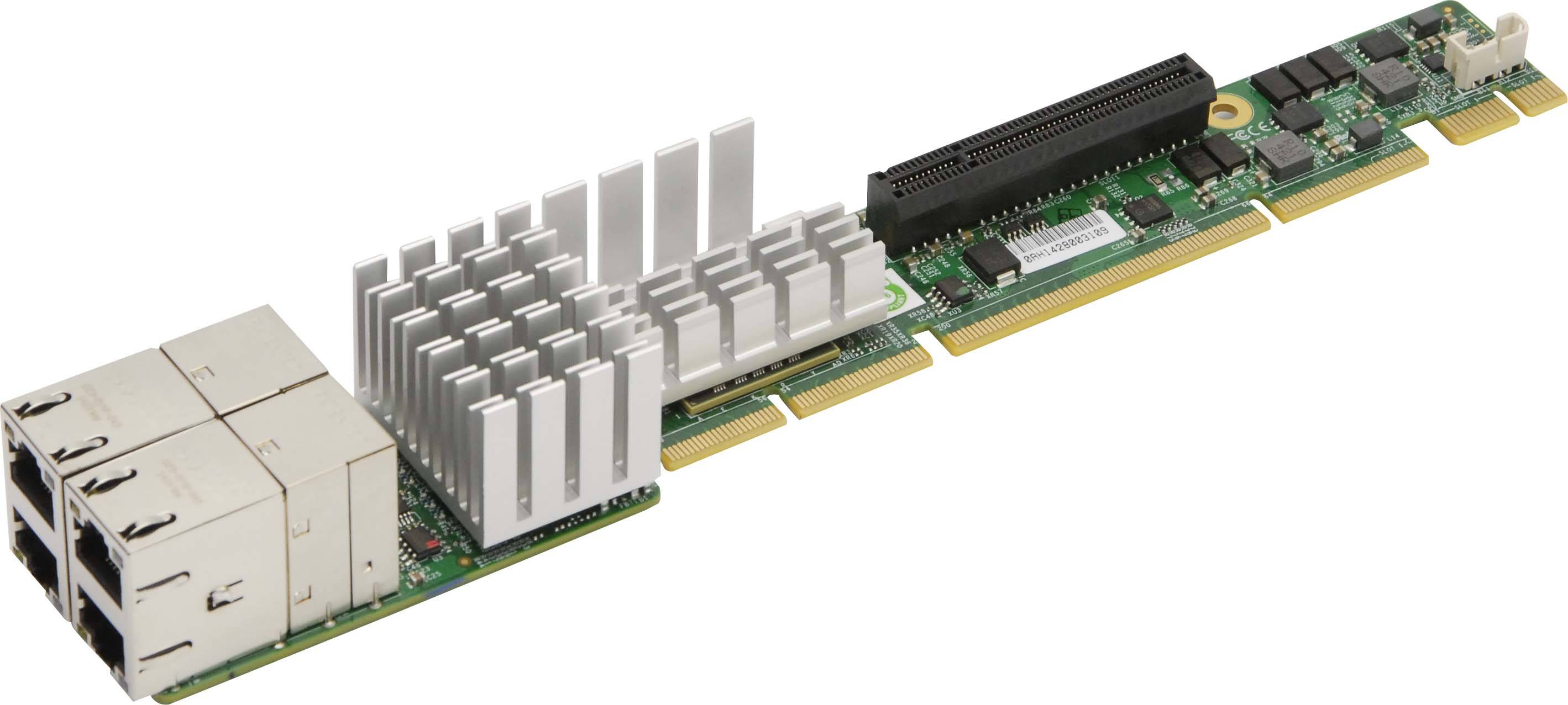Supermicro AOC-UR-i4XT 1U Ultra Riser - Netzwerkadapter