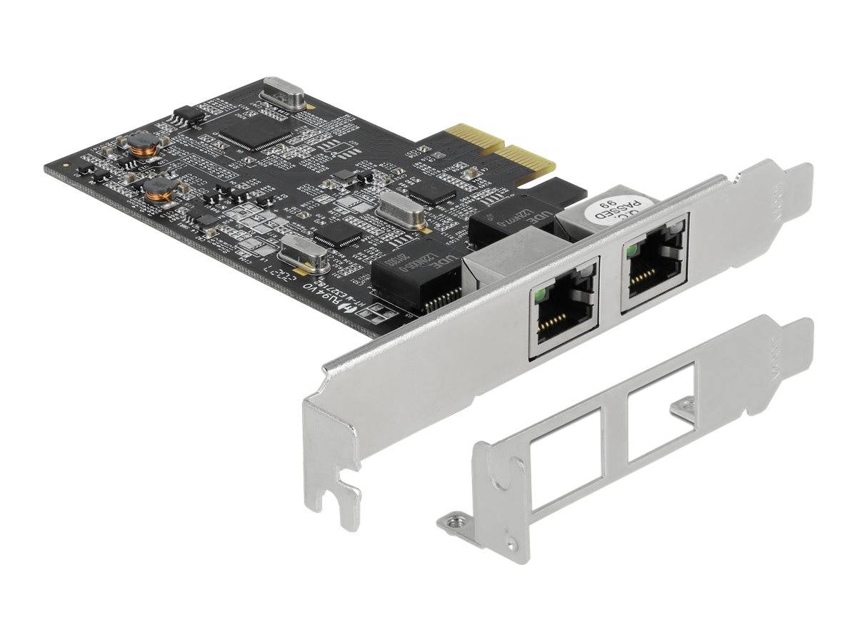 Delock Netzwerkadapter - PCIe 2.1 x2 Low-Profile - 2.5GBase-T x 2