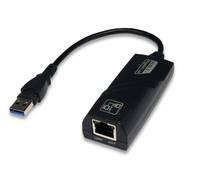 EXSYS EX-1320-2, Verkabelt, USB, Ethernet, 1000 Mbit/s, Schwarz