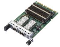 Computerausbaustecarte mit großem Kühlkörper und mehreren Anschlüssen auf einer grünen Leiterplatte, auf weißem Hintergrund dargestellt.