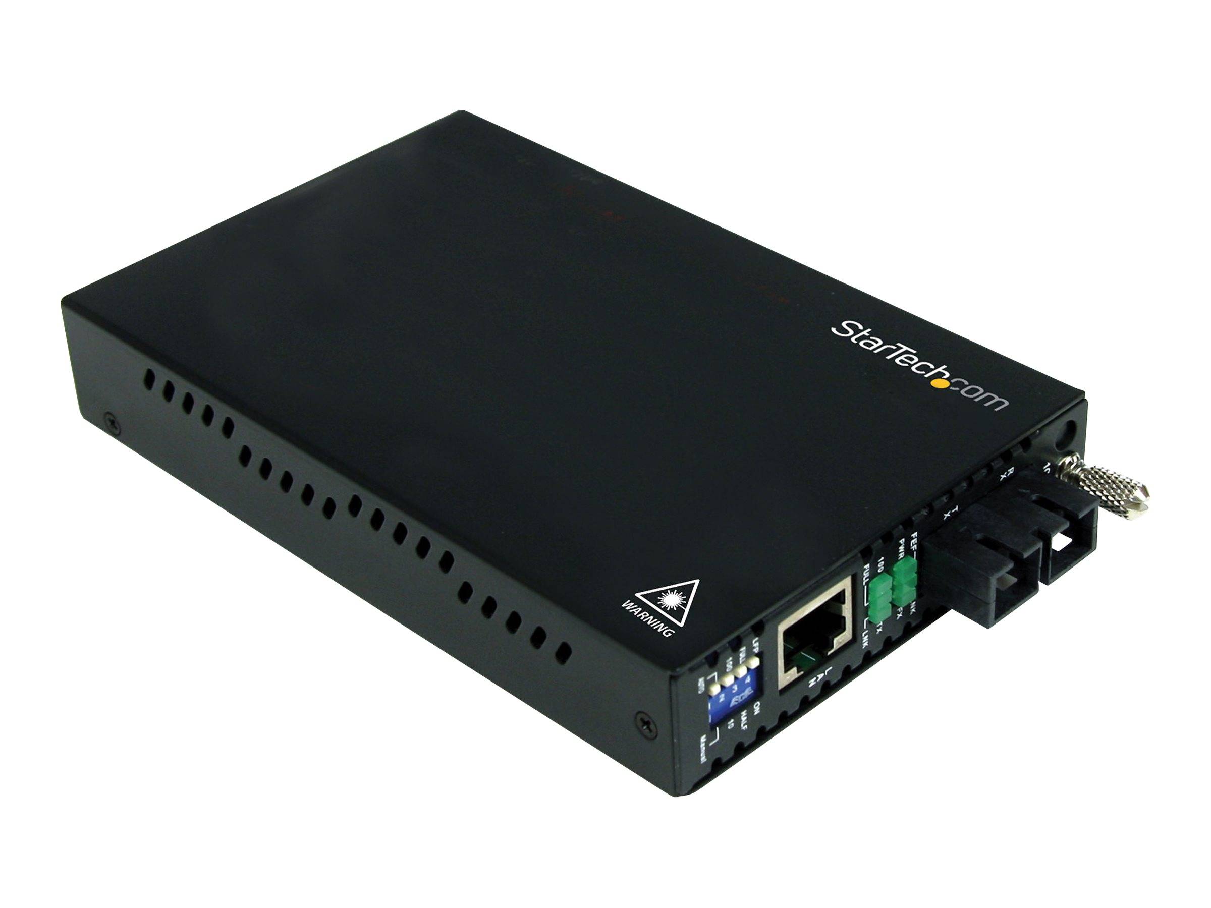 StarTech.com 10/100 Mbit/s Ethernet Single Mode LWL / Glasfaser SC Medienkonverter 30 km