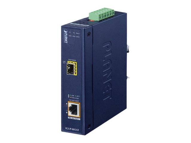 PLANET IGUP-805AT - Medienkonverter - 1GbE - 10Base-T, 100Base-TX, 1000Base-T, 1000Base-X, 100Base-X - SFP (mini-GBIC)