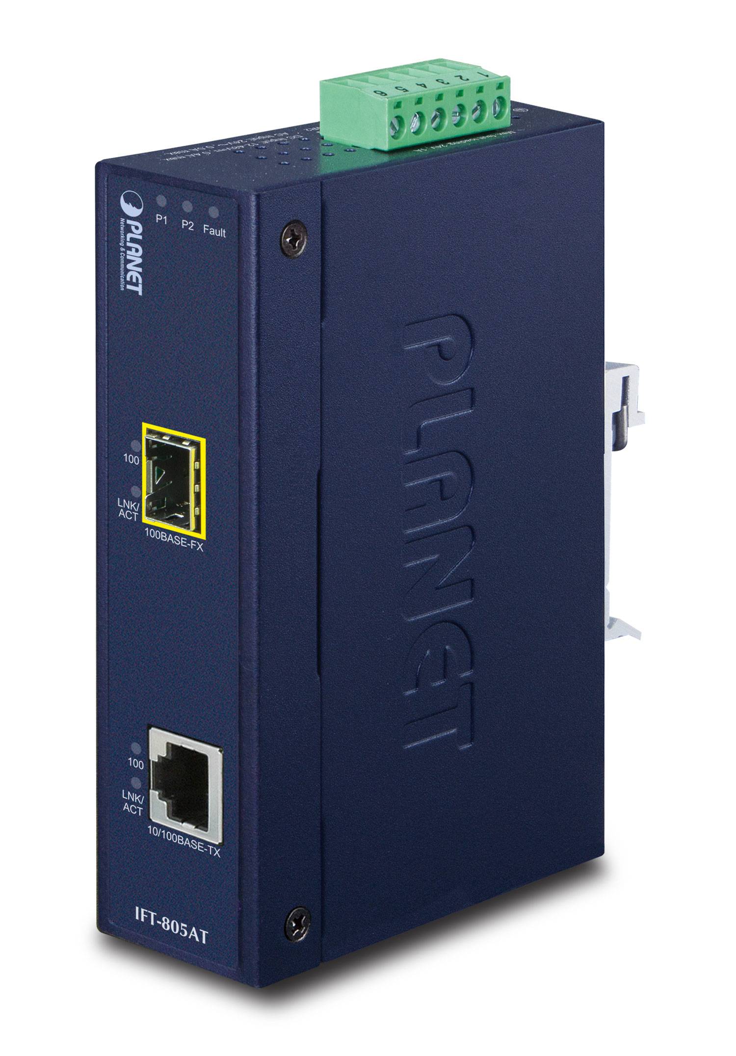 PLANET IFT-805AT - Medienkonverter - 100Mb LAN - 10Base-T, 100Base-FX, 100Base-TX - SFP (mini-GBIC)