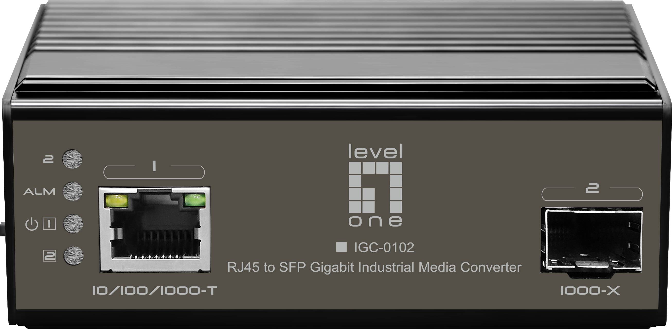 LevelOne IGC-0102 - Medienkonverter - 1GbE - 10Base-T, 100Base-TX, 1000Base-T, 1000Base-X - RJ-45 / SFP (mini-GBIC)