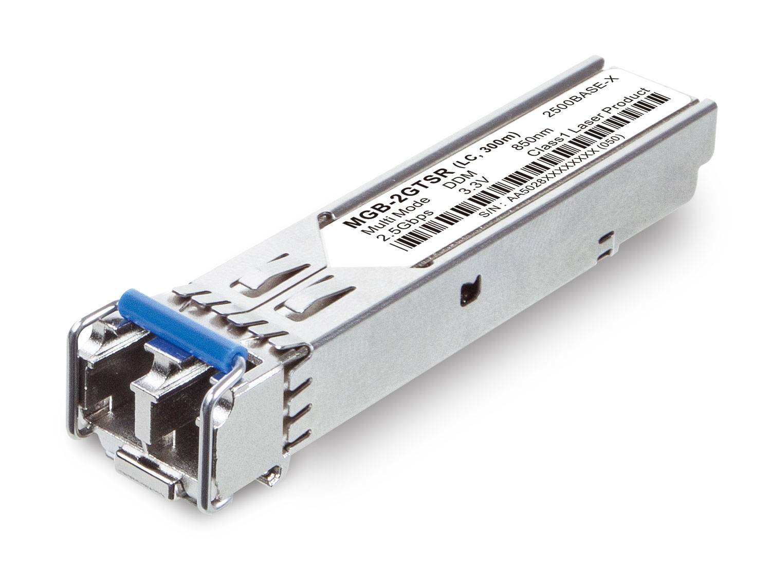 PLANET MGB-2GTSR, Faseroptik, SFP, LC (UPC), 300 m, 850 nm, Schwarz, Silber