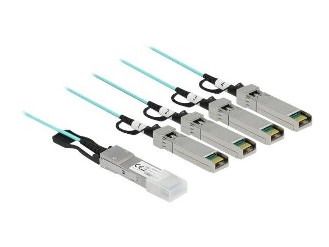Delock - Direktanschlusskabel - QSFP+ (M) bis SFP+ (M)