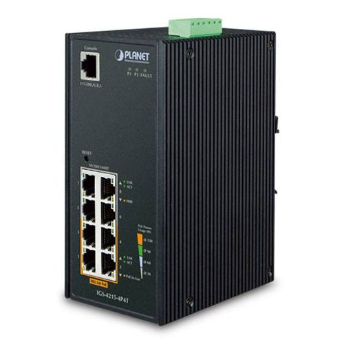 PLANET IGS-4215-4P4T - Switch - managed - 4 x 10/100/1000 + 4 x 10/100/1000 (PoE)