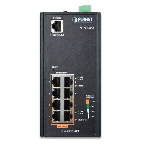 PLANET IGS-4215-4P4T - Switch - managed - 4 x 10/100/1000 + 4 x 10/100/1000 (PoE)