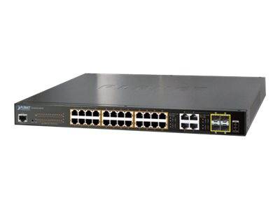 Planet GS-4210-24P4C - Switch - managed - 24 x 10/100/1000 (PoE+) - + 4 x Kombi-
