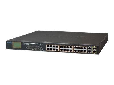 PLANET FGSW-2622VHP - Switch - unmanaged - 24 x 10/100 (PoE+)