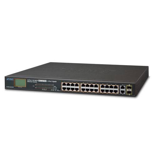 PLANET FGSW-2622VHP - Switch - unmanaged - 24 x 10/100 (PoE+)