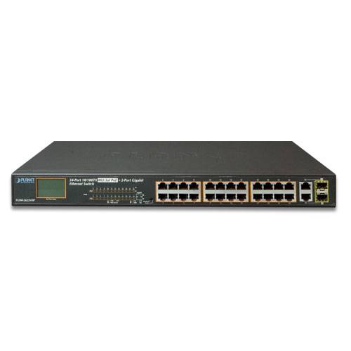 PLANET FGSW-2622VHP - Switch - unmanaged - 24 x 10/100 (PoE+)