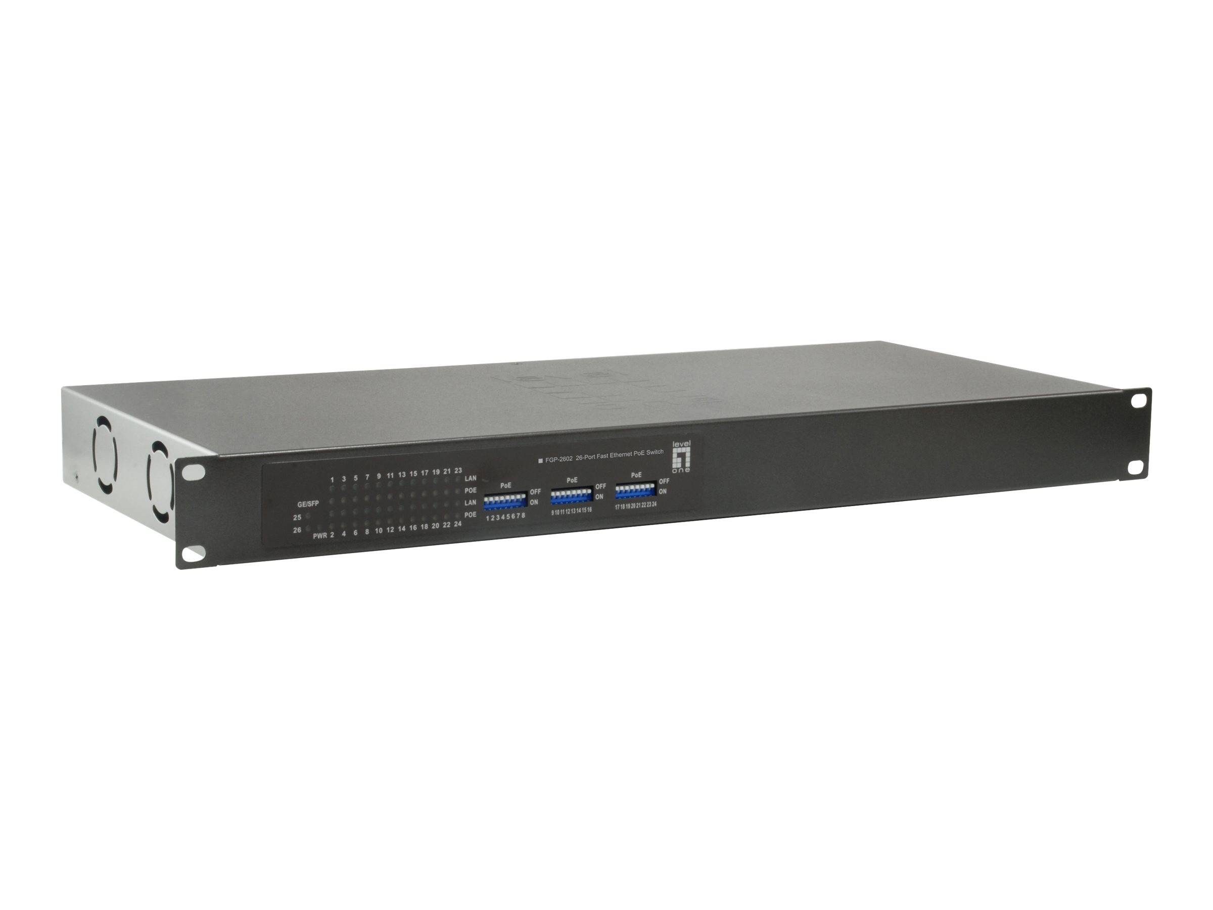 LevelOne FGP-2602W380 - Switch - 24 x 10/100 (PoE+)
