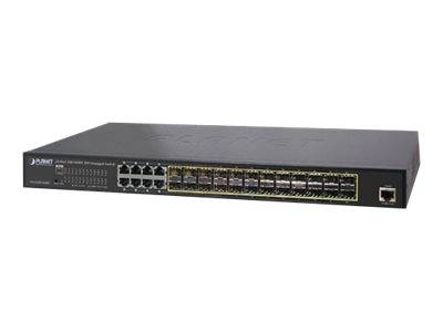 PLANET GS-5220-16S8CR - Switch - managed - 24 x Gigabit SFP + 8 x Shared 10/100/1000
