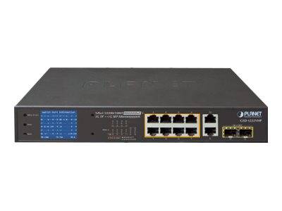 PLANET GSD-1222VHP - Switch - unmanaged - 8 x 10/100/1000 (PoE+)