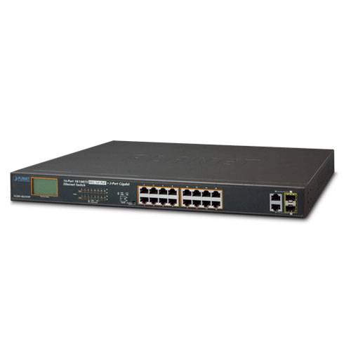 PLANET FGSW-1822VHP - Switch - unmanaged - 16 x 10/100 (PoE+)
