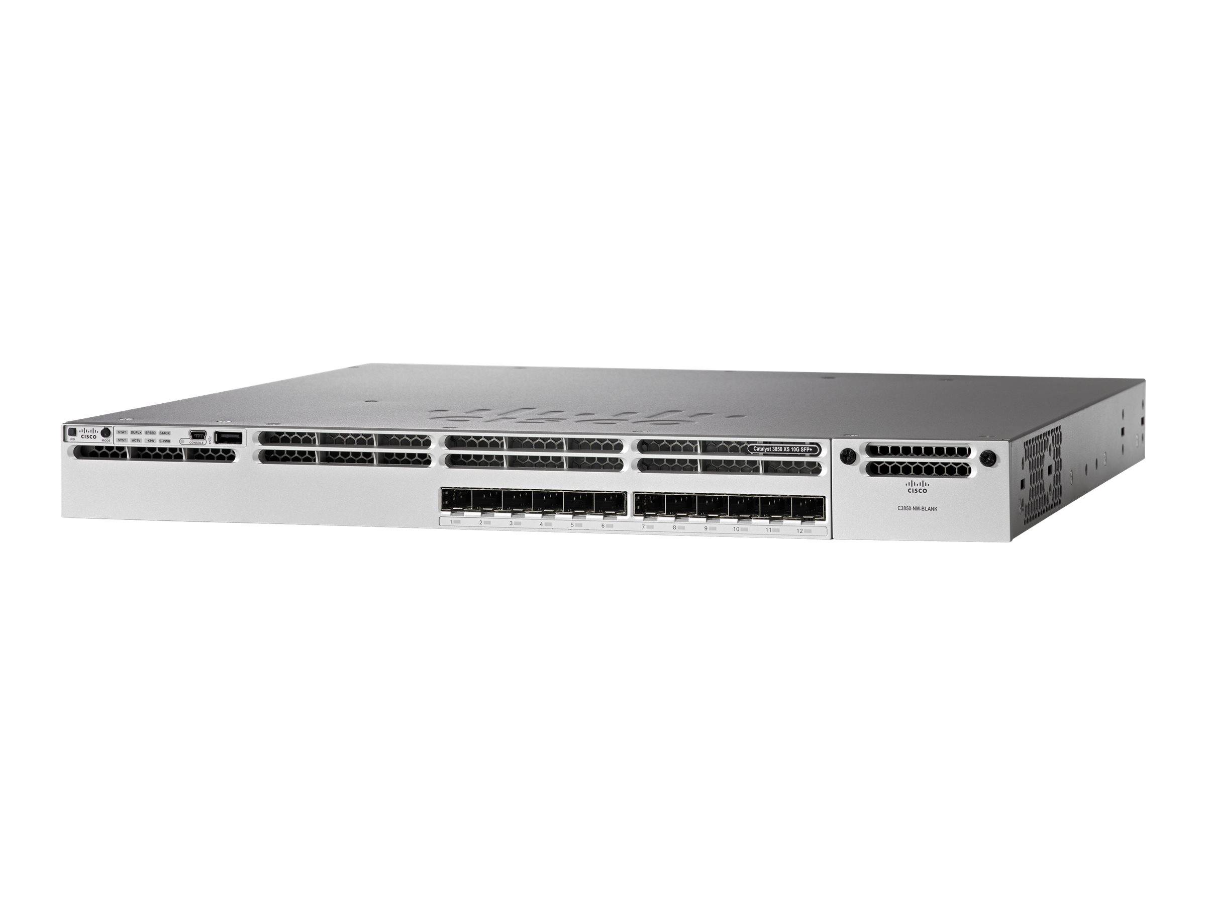Cisco Catalyst 3850-16XS-S - Switch - L3 - managed - 12 x 1 Gigabit / 10 Gigabit SFP+ + 4 x 10 Gigabit SFP+ (Uplink)