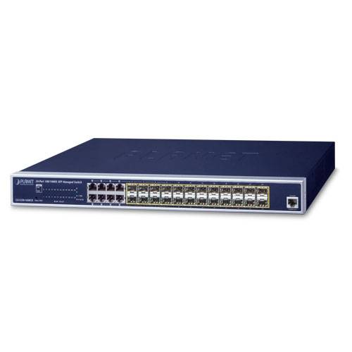 PLANET GS-5220-16S8CR - Switch - managed - 24 x Gigabit SFP + 8 x Shared 10/100/1000