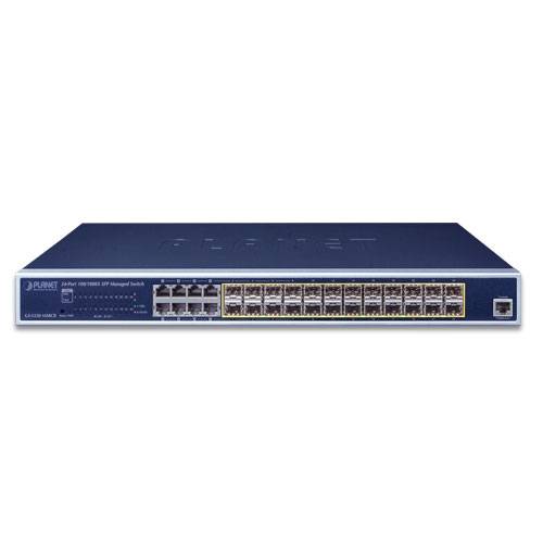 PLANET GS-5220-16S8CR - Switch - managed - 24 x Gigabit SFP + 8 x Shared 10/100/1000