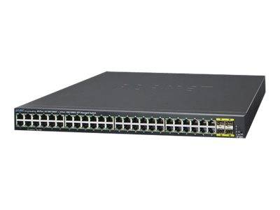 PLANET GS-4210-48T4S - Switch - managed - 48 x 10/100/1000 + 4 x Gigabit SFP