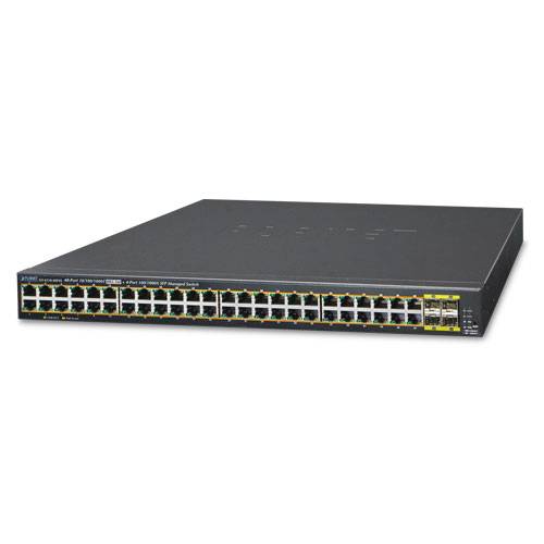 PLANET GS-4210-48P4S - Switch - managed - 24 x 10/100/1000 (PoE+)
