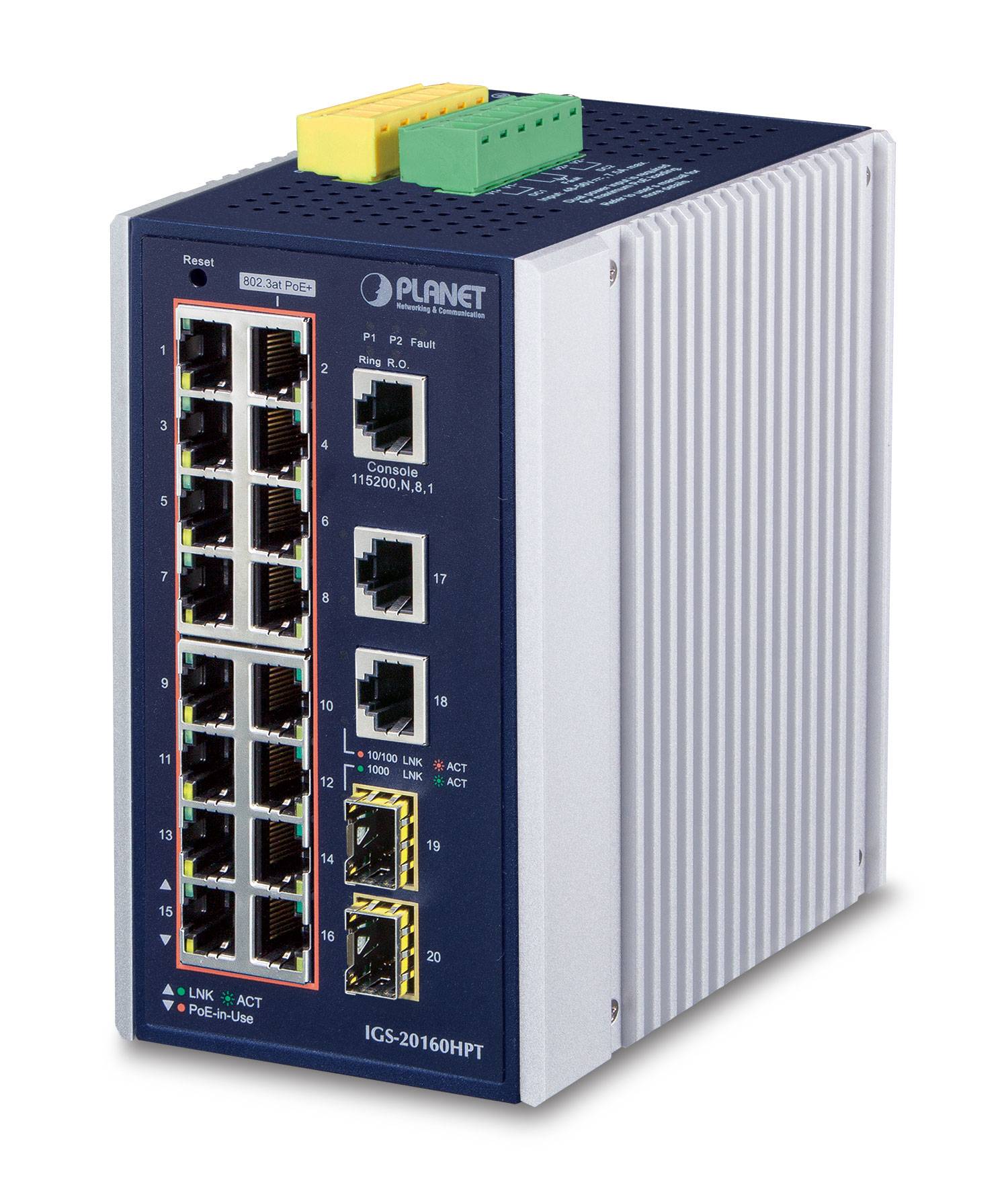 PLANET IGS-20160HPT - Switch - L3 - managed - 16 x 10/100/1000 (PoE+)