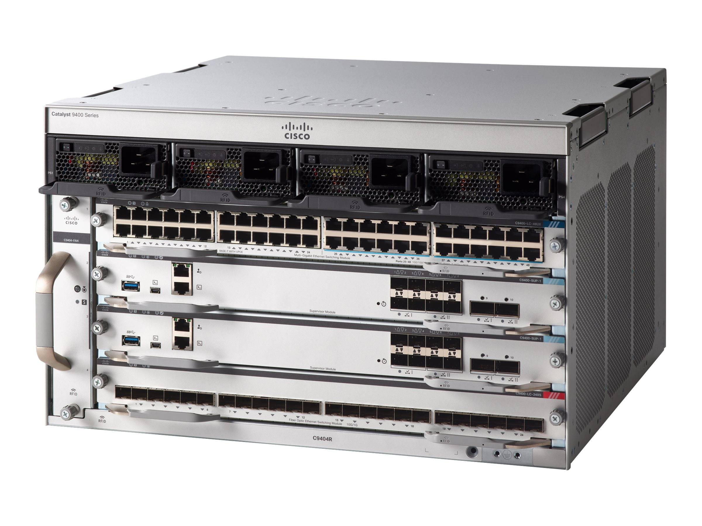 Cisco Catalyst 9404R - Switch - Seite-zu-Seite-Luftstrom
