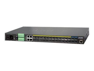 PLANET MGSW-28240F - Switch - managed - 4 x 1 Gigabit / 10 Gigabit SFP+ + 24 x Fast Ethernet/Gigabit SFP + 4 x 1000Base-T (Kombi)