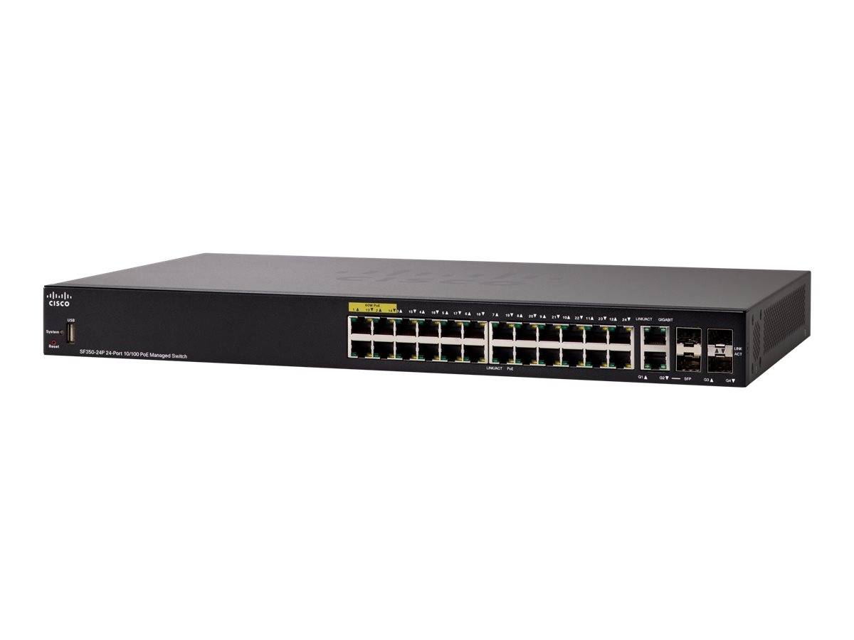 Cisco Small Business SF350-24P - Switch - L3 - managed - 24 x 10/100 (PoE+)