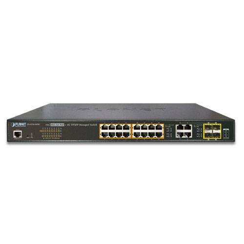 Planet GS-4210-16P4C, Managed, L2+, Gigabit Ethernet (10/100/1000), Power over Ethernet (PoE), Rack-Einbau, 1U