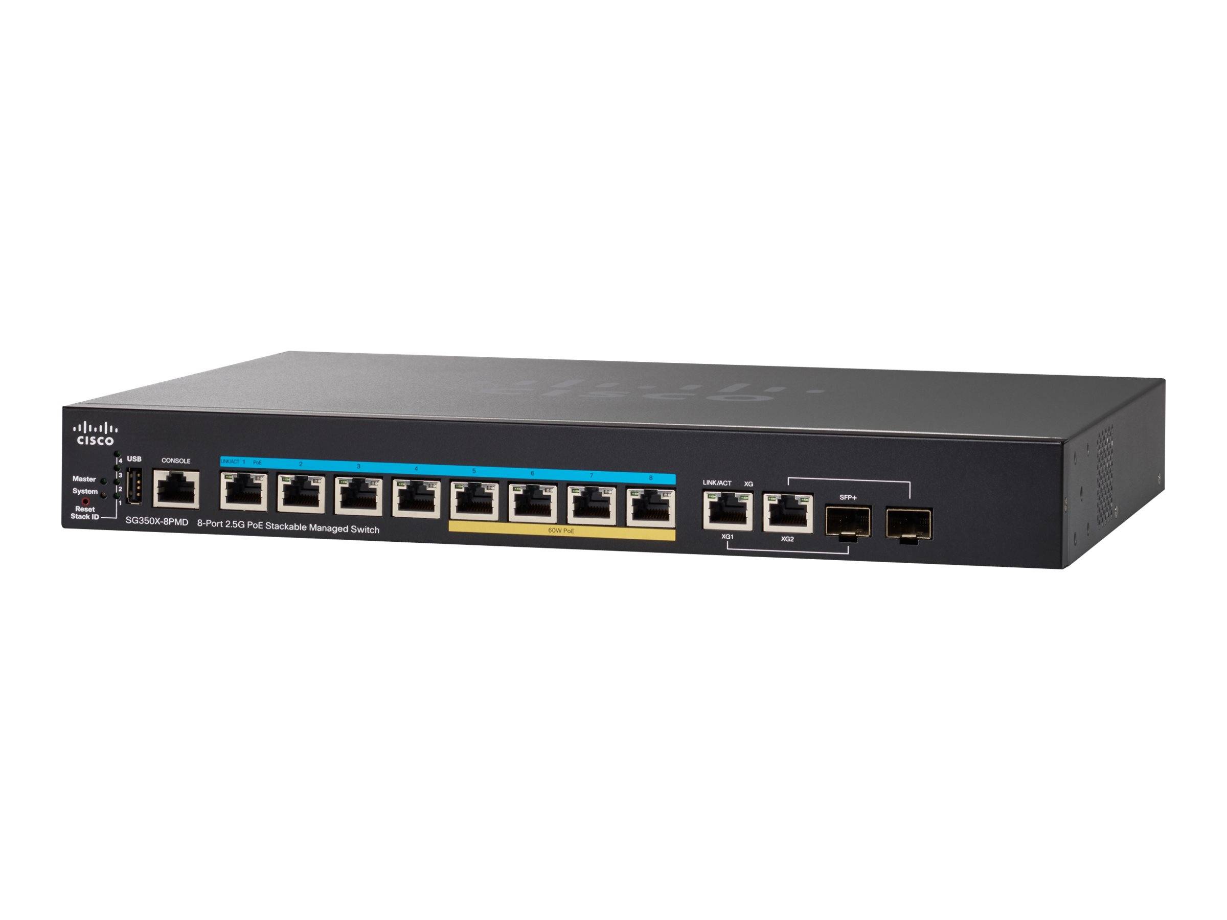 Cisco Small Business SG350X-8PMD - Switch - managed - 8 x 10/100/1000/2.5G (PoE+)