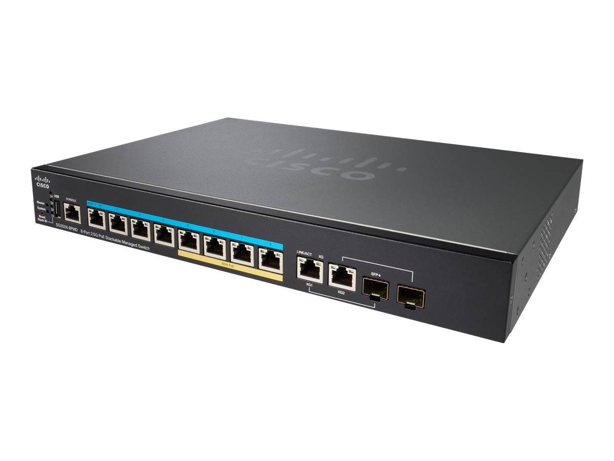 Cisco Small Business SG350X-8PMD - Switch - managed - 8 x 10/100/1000/2.5G (PoE+)
