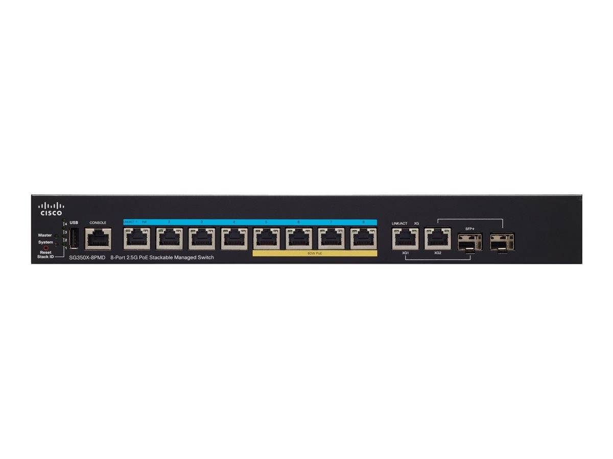 Cisco Small Business SG350X-8PMD - Switch - managed - 8 x 10/100/1000/2.5G (PoE+)