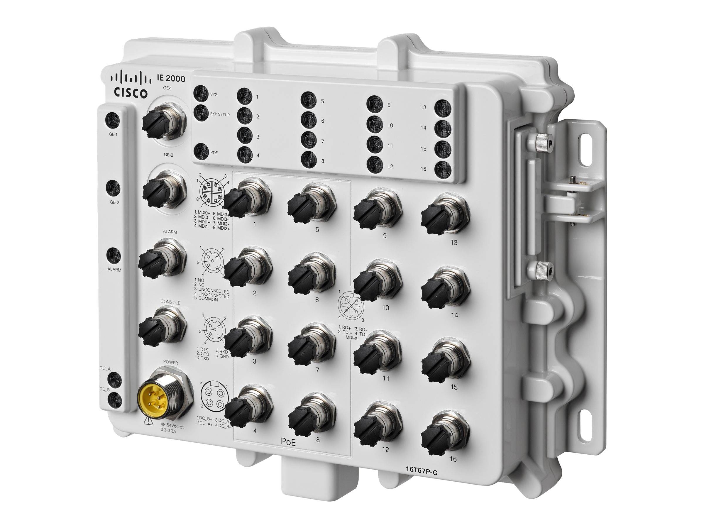 Cisco Industrial Ethernet 2000 IP67 Series - Switch - managed - 16 x 10/100 (PoE+)