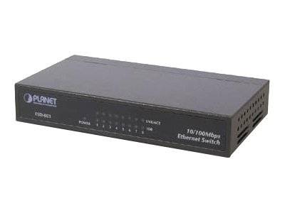 Planet FSD-803 - Switch - 8 x 10/100 - Desktop - 8-Port 10/100Mbps Fast Ethernet