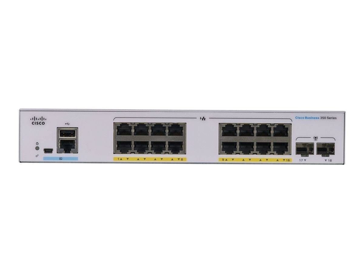Cisco Business 350 Series 350-16FP-2G - Switch - L3 - managed - 16 x 10/100/1000 (PoE+)
