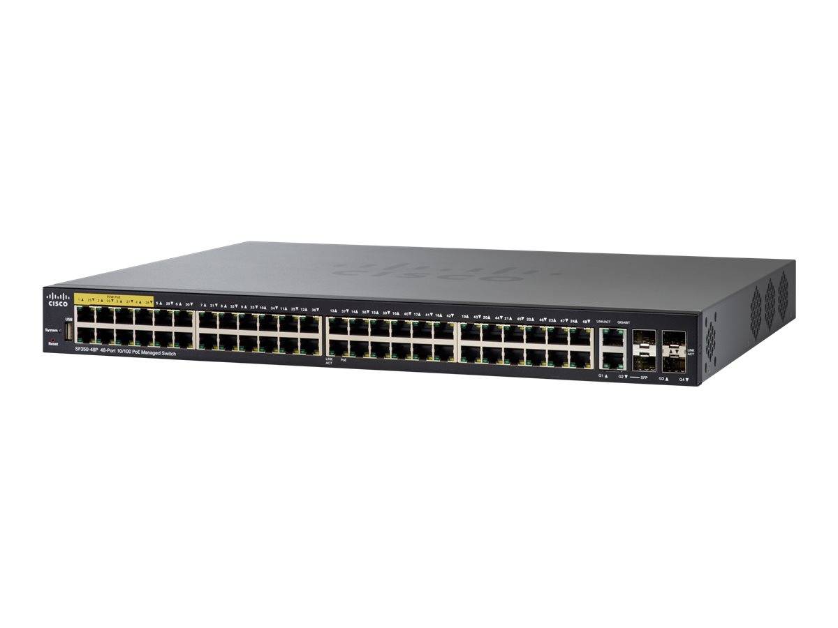 Cisco Small Business SF350-48P - Switch - L3 - managed - 48 x 10/100 (PoE+)