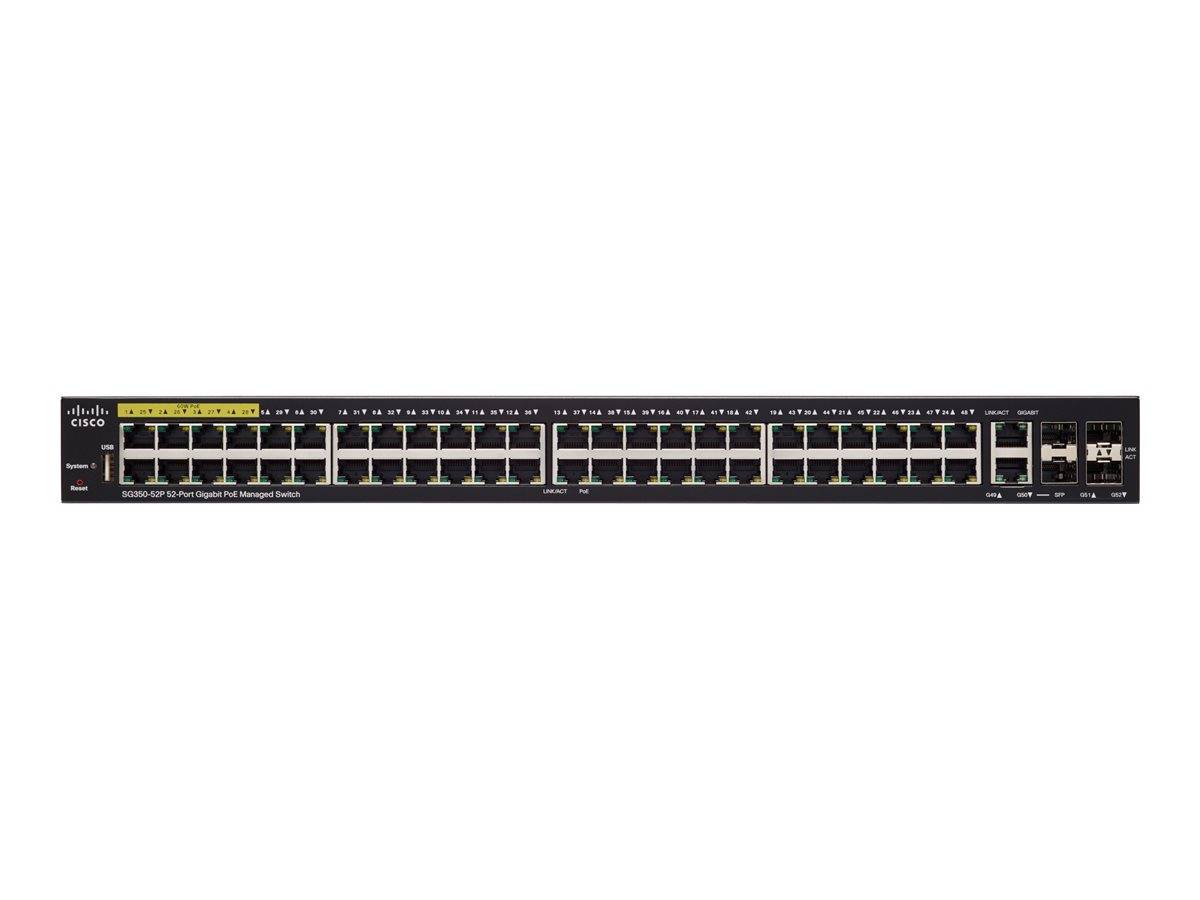 Cisco Small Business SG350-52P - Switch - L3 - managed - 48 x 10/100/1000 (PoE+)
