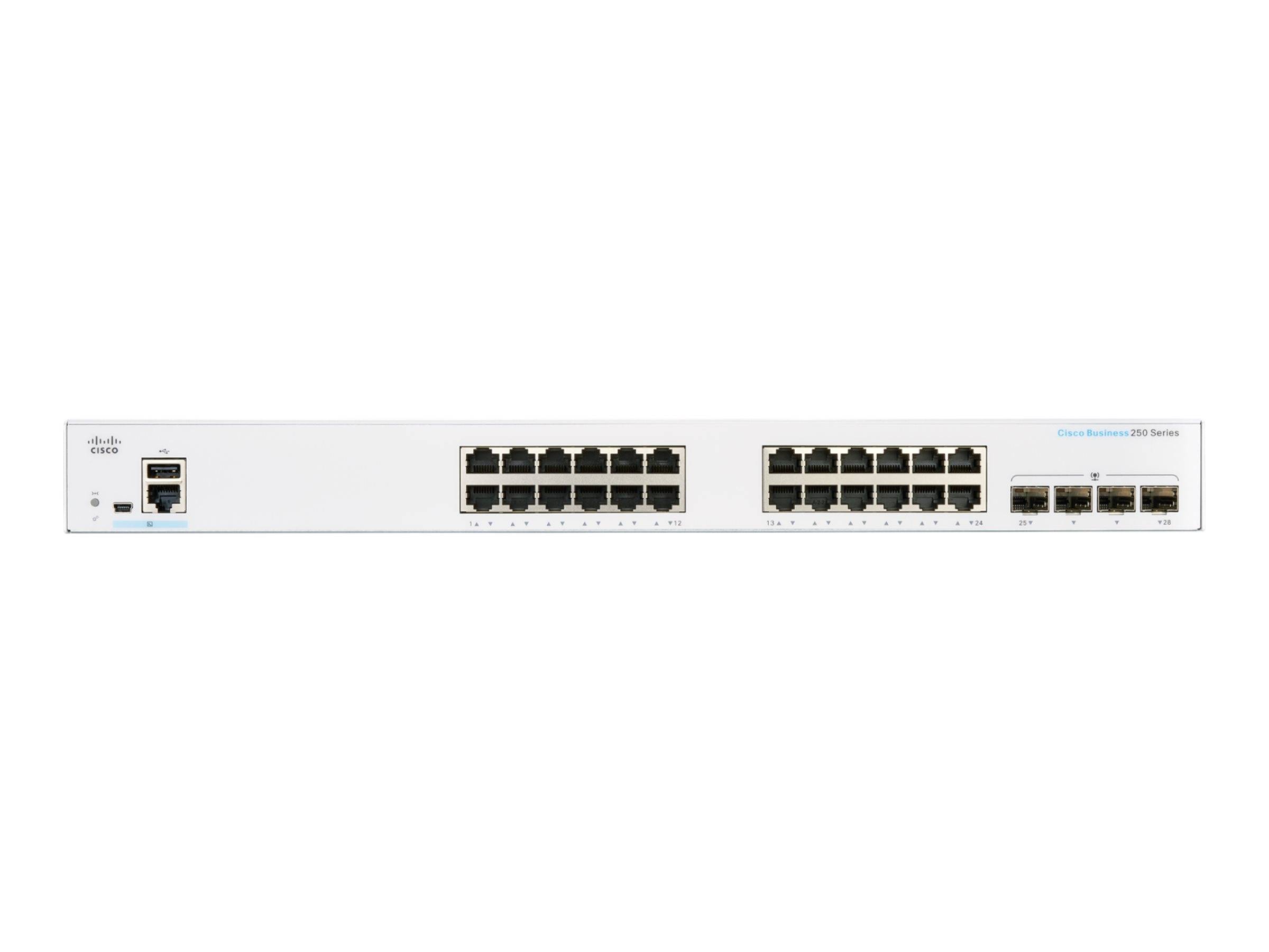 Cisco Business 250 Series CBS250-24PP-4G - Switch - L3 - Smart - 24 x 10/100/1000 (PoE+)