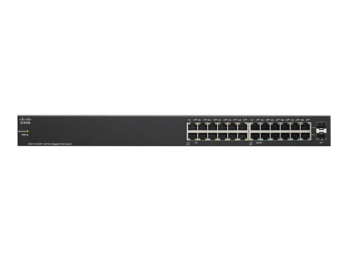 Cisco Small Business SG110-24HP - Switch - unmanaged - 12 x 10/100/1000 (PoE)