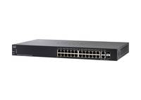Rack-montierter Netzwerk-Switch mit mehreren Ethernet-Anschlüssen auf der Frontplatte.
