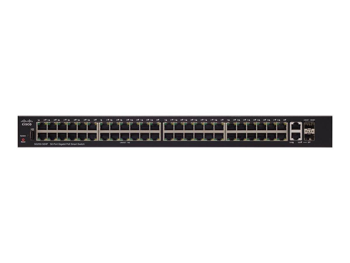 Cisco 250 Series SG250-50HP - Switch - L3 - Smart - 48 x 10/100/1000 (PoE+)