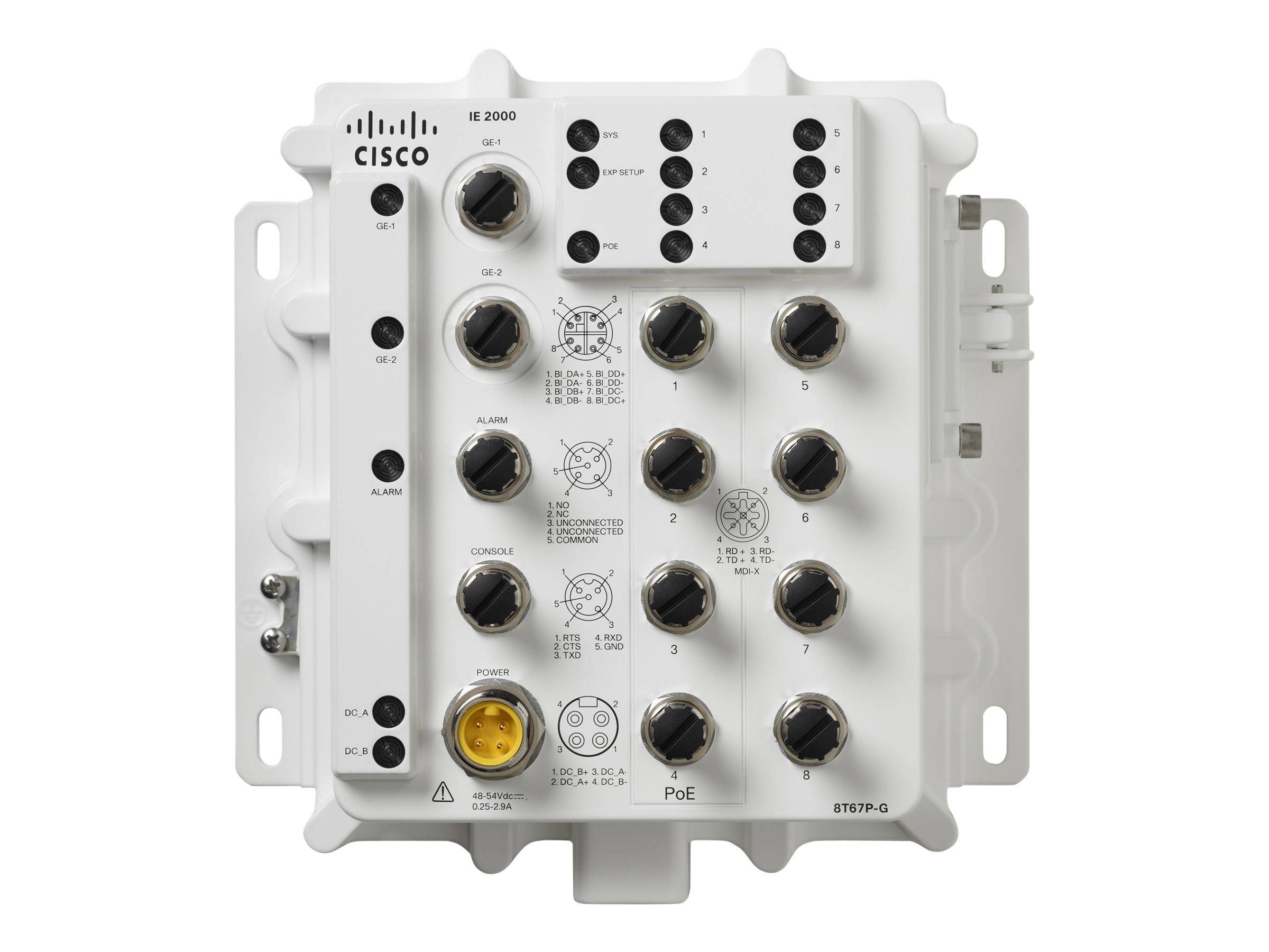 Cisco Industrial Ethernet 2000 IP67 Series - Switch - managed - 8 x 10/100 (PoE+)