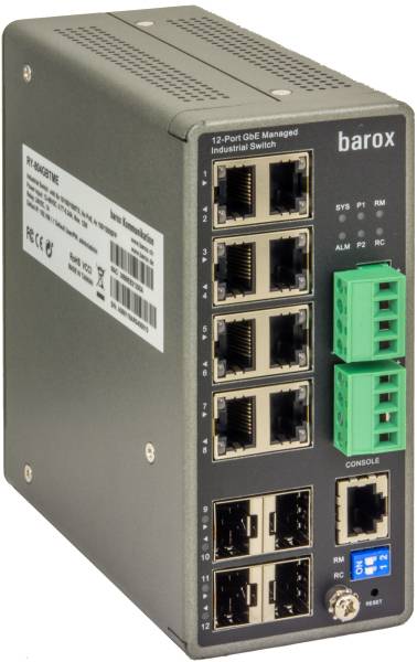 Barox RY-804GBTME, Managed, L2/L3, Gigabit Ethernet (10/100/1000), Vollduplex