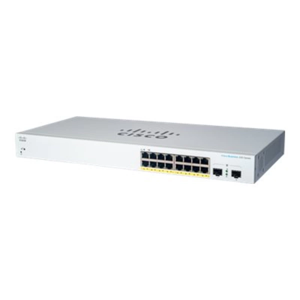 Cisco Business 220 Series CBS220-16P-2G - Switch - Smart - 16 x 10/100/1000 (PoE+) Cisco Business 220 Series CBS220-16P-2G - Switch - Smart - 16 x 10/100/1000 (PoE+)