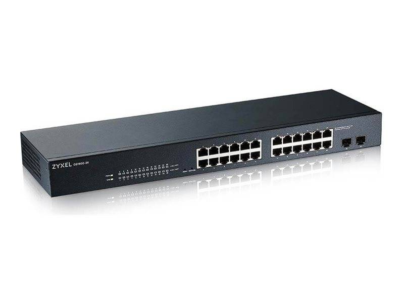 Zyxel GS1900-24 - Switch - Smart - 24 x 10/100/1000 + 2 x Gigabit SFP (Uplink)