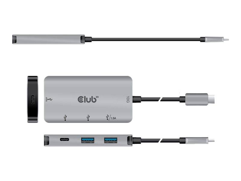 Club 3D CSV-1543 - Hub - 2 x USB 3.1 Gen 2 + 2 x USB-C 3.1 Gen 2