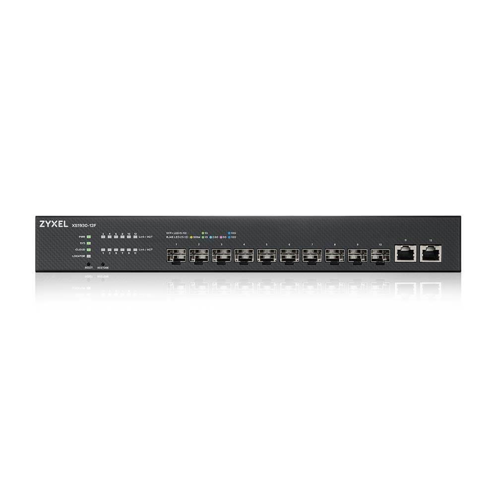 ZyXEL XS1930-12F - Switch - Smart - 10 x 1 Gigabit / 10 Gigabit SFP+ + 2 x 100/1